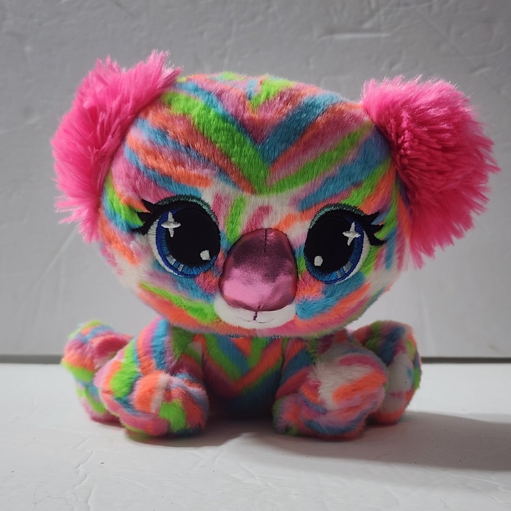 Gund P. Lushes Pets Koko Melbie Koala Rainbow T84500 Sewn Eyes Plush 7"